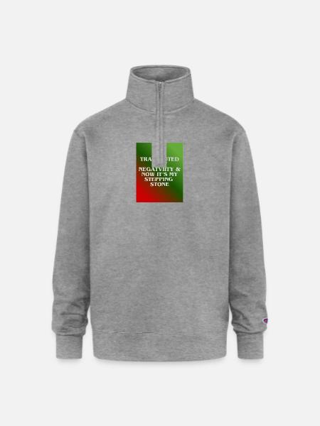 Transmuted Negativity Stepping Stone - Champion Unisex 1/4 Zip Pullover Sweatshirt - heather gray