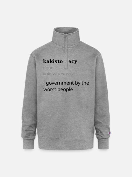 Kakistocracy Definition - Champion Unisex 1/4 Zip Pullover Sweatshirt - heather gray