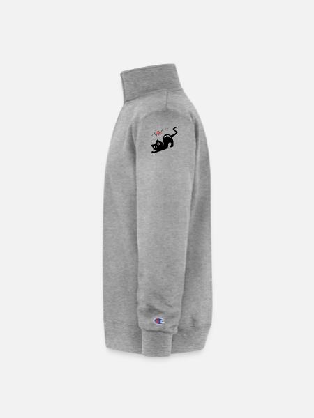 Bonchan Reaching for Love - Champion Unisex 1/4 Zip Pullover Sweatshirt - heather gray