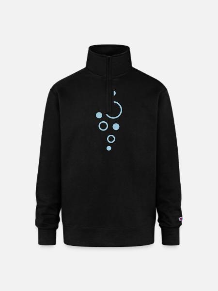 Bubbles - Champion Unisex 1/4 Zip Pullover Sweatshirt - black