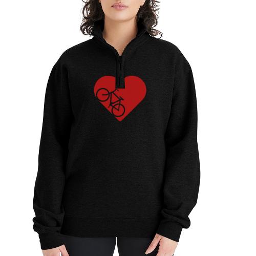 Bike in heart - Champion Unisex 1/4 Zip Pullover Sweatshirt
