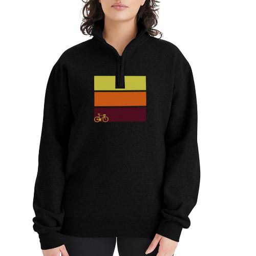 tricolor with bicycle - Champion Unisex 1/4 Zip Pullover Sweatshirt