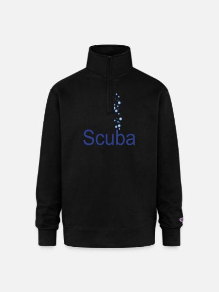 scuba - Champion Unisex 1/4 Zip Pullover Sweatshirt - black