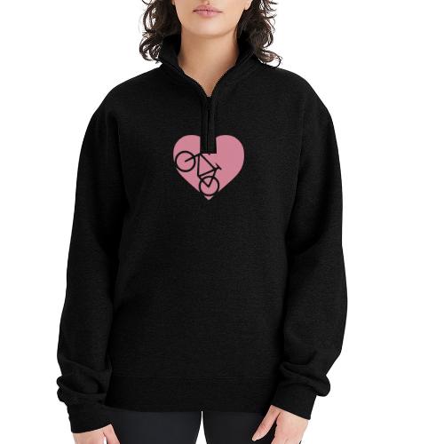 heart_bicycle_cutout - Champion Unisex 1/4 Zip Pullover Sweatshirt