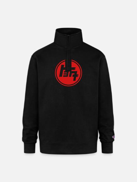 Toyota TEQ Logo - Champion Unisex 1/4 Zip Pullover Sweatshirt - black