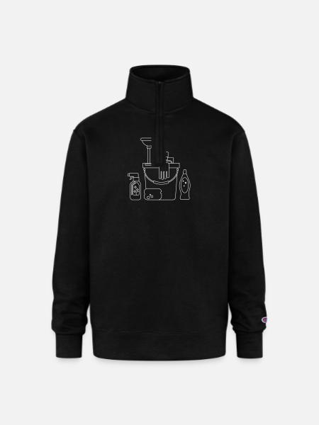 cleaning bucket - Champion Unisex 1/4 Zip Pullover Sweatshirt - black