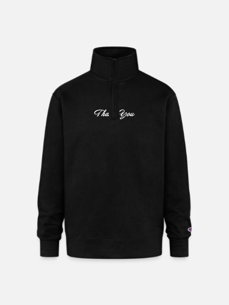 Thank You! - Champion Unisex 1/4 Zip Pullover Sweatshirt - black