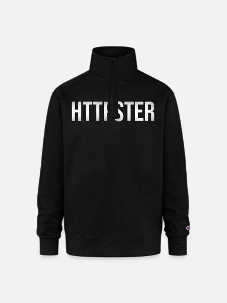 TBD - Champion Unisex 1/4 Zip Pullover Sweatshirt - black