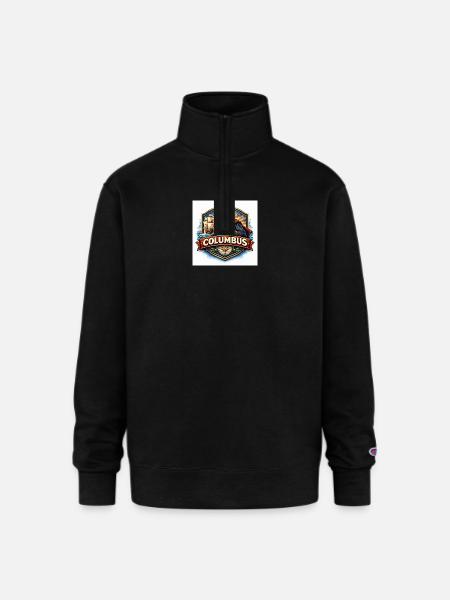 Seafaring Explorer Crest - Champion Unisex 1/4 Zip Pullover Sweatshirt - black