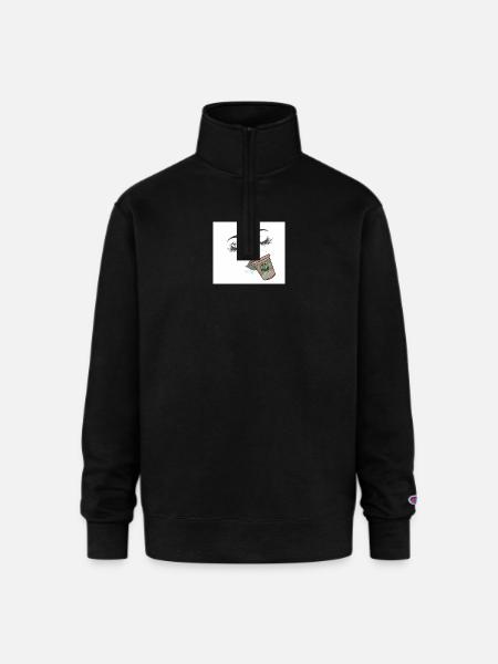 page 3 - Champion Unisex 1/4 Zip Pullover Sweatshirt - black