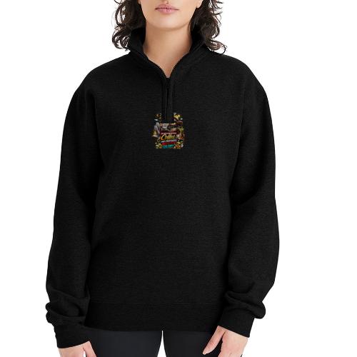 Just Here for Coffee and Paycheck - Champion Unisex 1/4 Zip Pullover Sweatshirt