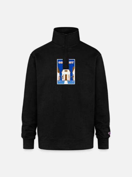 Connect - Champion Unisex 1/4 Zip Pullover Sweatshirt - black