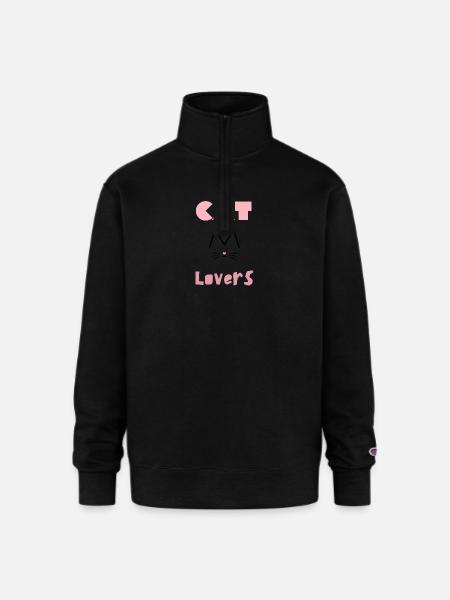 Cat lovers - Champion Unisex 1/4 Zip Pullover Sweatshirt - black