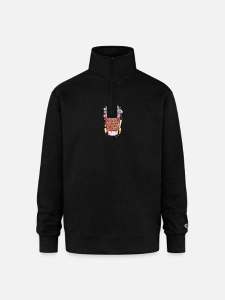 Delulu Dept Canadian Branch Cup - Champion Unisex 1/4 Zip Pullover Sweatshirt - black
