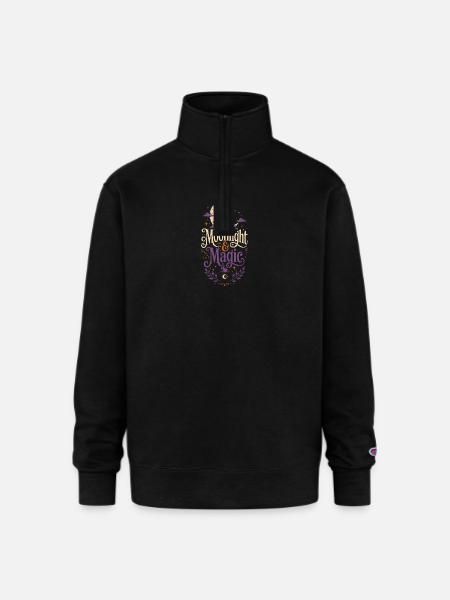 Moonlight & Magic Tshirt - Champion Unisex 1/4 Zip Pullover Sweatshirt - black