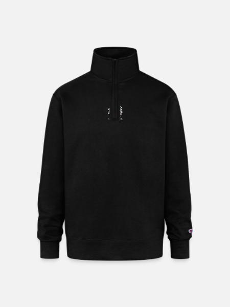 Cancer Pan - Champion Unisex 1/4 Zip Pullover Sweatshirt - black