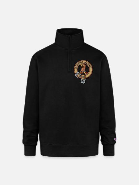Clan Baird Crest - Champion Unisex 1/4 Zip Pullover Sweatshirt - black