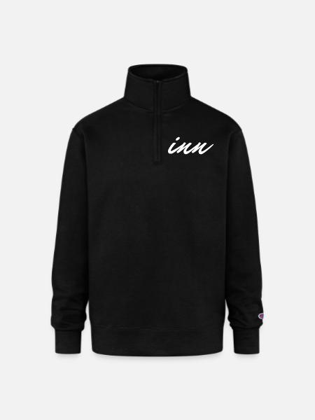 T-shirts Design LOGO"inn" - Champion Unisex 1/4 Zip Pullover Sweatshirt - black