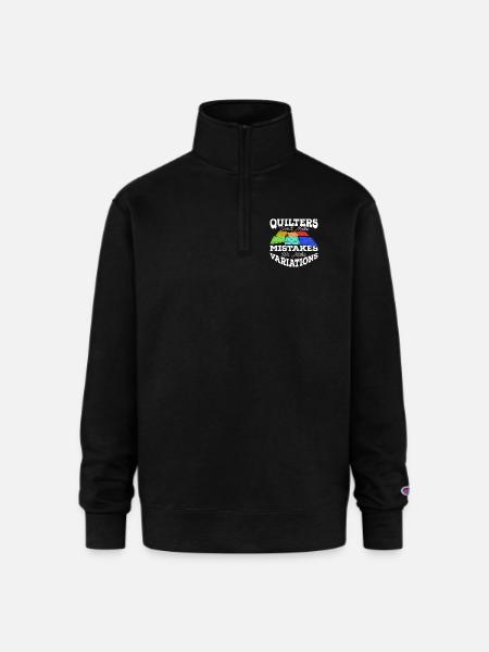 Quilting - Champion Unisex 1/4 Zip Pullover Sweatshirt - black