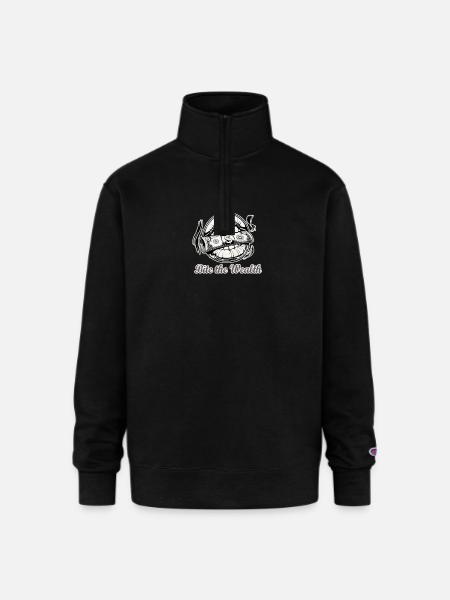 The wealth - Champion Unisex 1/4 Zip Pullover Sweatshirt - black