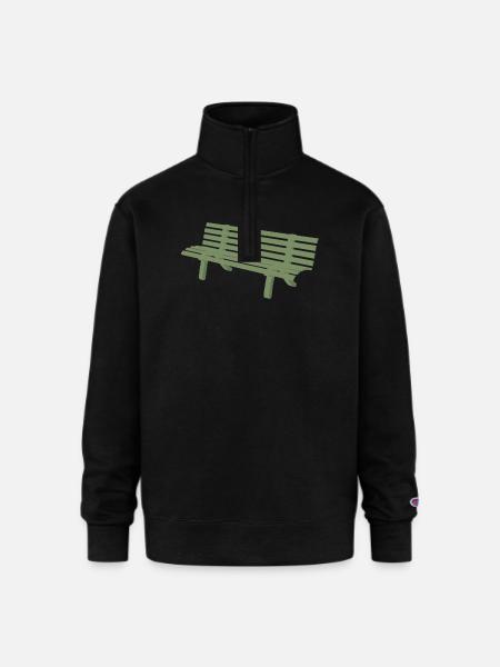 Bench - Champion Unisex 1/4 Zip Pullover Sweatshirt - black