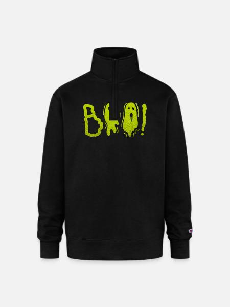 Boo - Champion Unisex 1/4 Zip Pullover Sweatshirt - black