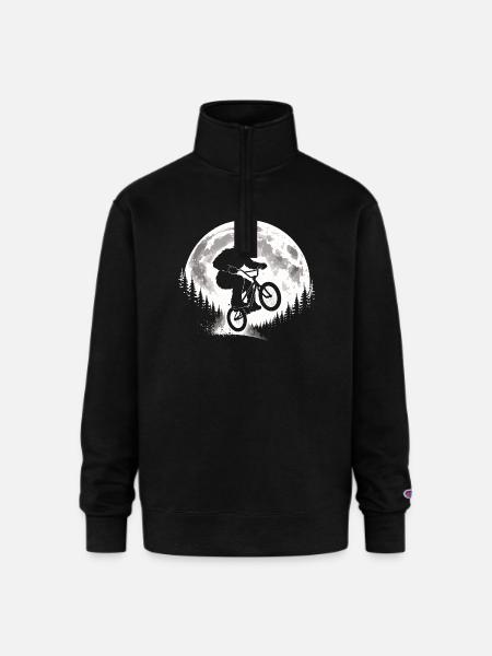 Bigfoot BMX Jump - Champion Unisex 1/4 Zip Pullover Sweatshirt - black