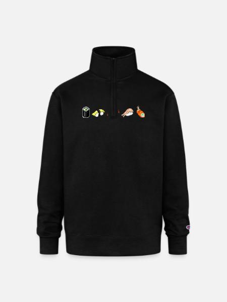 Sub badges - Champion Unisex 1/4 Zip Pullover Sweatshirt - black