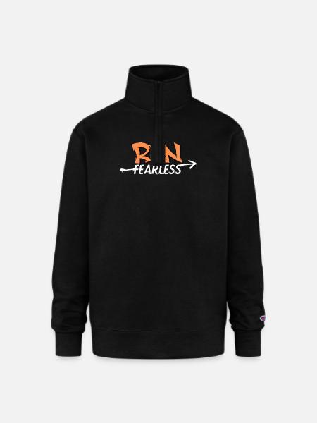 Run Fearless - Champion Unisex 1/4 Zip Pullover Sweatshirt - black