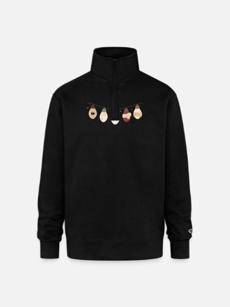 comfy lights winter - Champion Unisex 1/4 Zip Pullover Sweatshirt - black