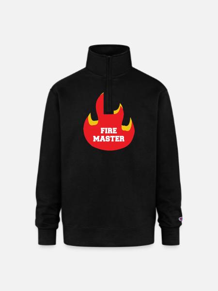 Fire Master - Champion Unisex 1/4 Zip Pullover Sweatshirt - black