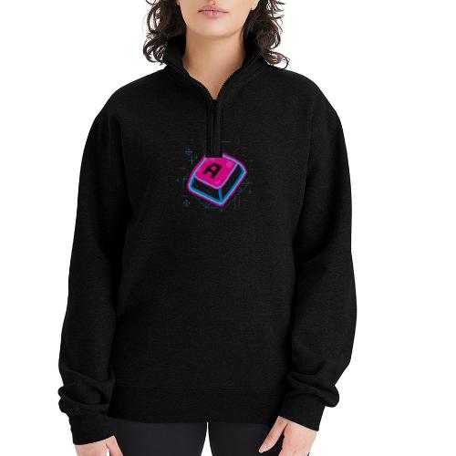 Neon Pixel A Key - Champion Unisex 1/4 Zip Pullover Sweatshirt