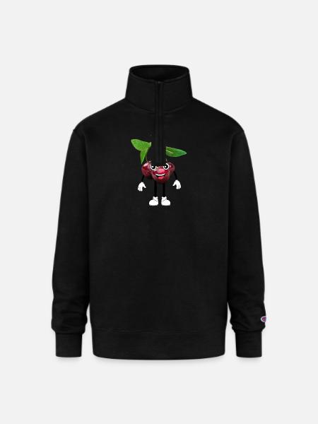 cherry - Champion Unisex 1/4 Zip Pullover Sweatshirt - black