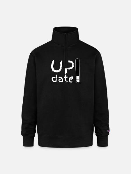 UPdate - Champion Unisex 1/4 Zip Pullover Sweatshirt - black