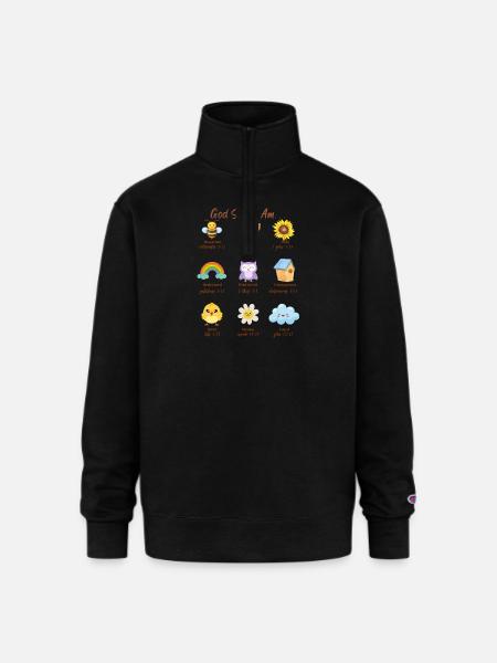 Multi Bible Scriptures - Champion Unisex 1/4 Zip Pullover Sweatshirt - black