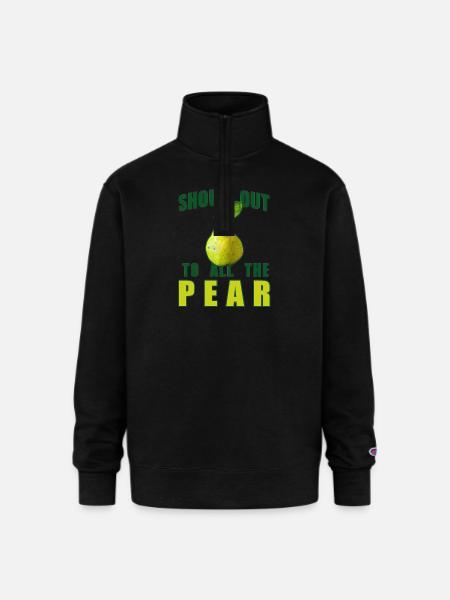 Shout Out To All The Pear - Champion Unisex 1/4 Zip Pullover Sweatshirt - black