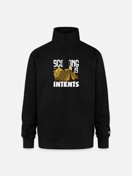 Scouting Is Itents Funny Scout - Champion Unisex 1/4 Zip Pullover Sweatshirt - black