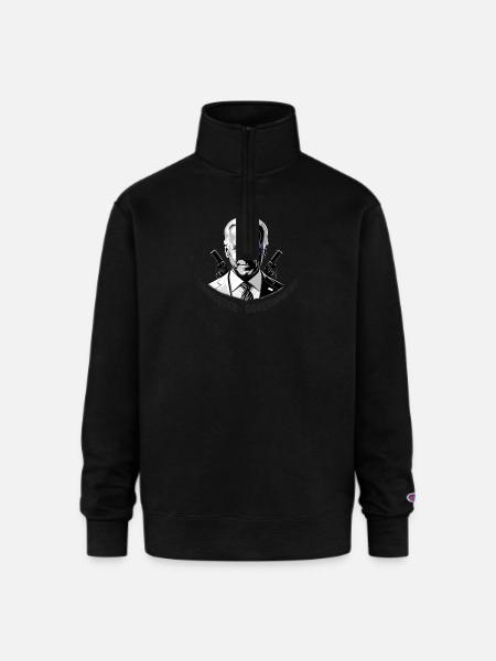 The Gangster Government - Champion Unisex 1/4 Zip Pullover Sweatshirt - black