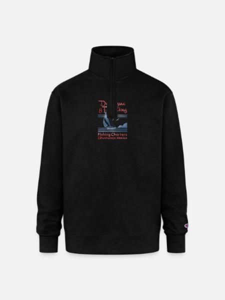 Dufresne and Redding Fishing Charters - Champion Unisex 1/4 Zip Pullover Sweatshirt - black