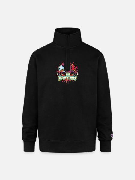Go Raptors - Champion Unisex 1/4 Zip Pullover Sweatshirt - black