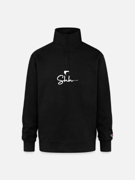 Musical Rest Notation - Champion Unisex 1/4 Zip Pullover Sweatshirt - black