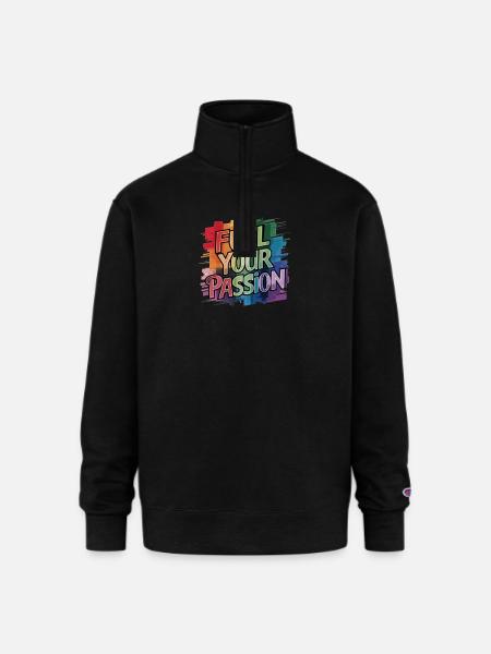 Fuel Your Passion - Champion Unisex 1/4 Zip Pullover Sweatshirt - black