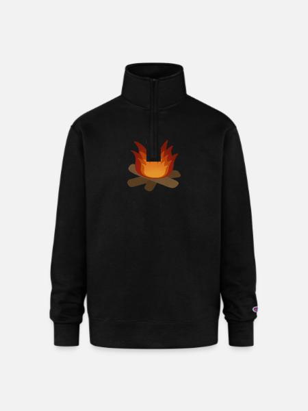 Campfire - Champion Unisex 1/4 Zip Pullover Sweatshirt - black