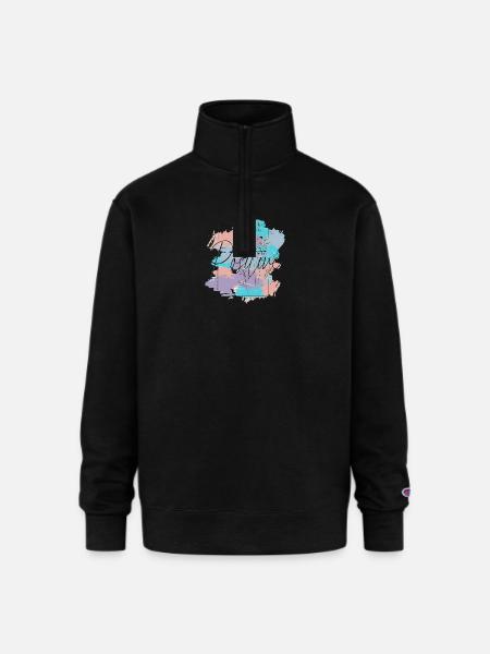 Mind Positive - Champion Unisex 1/4 Zip Pullover Sweatshirt - black