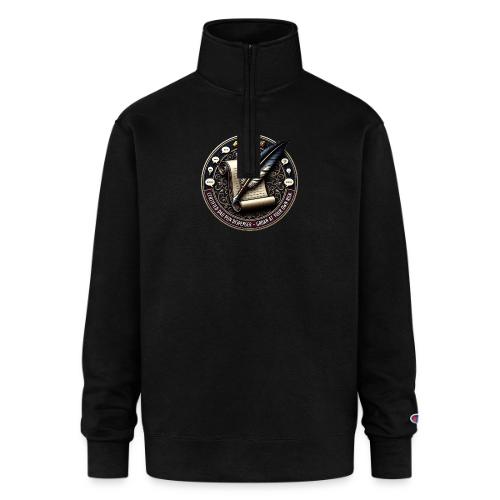 Certified Dad Pun Dispenser T Shirt - Champion Unisex 1/4 Zip Pullover Sweatshirt