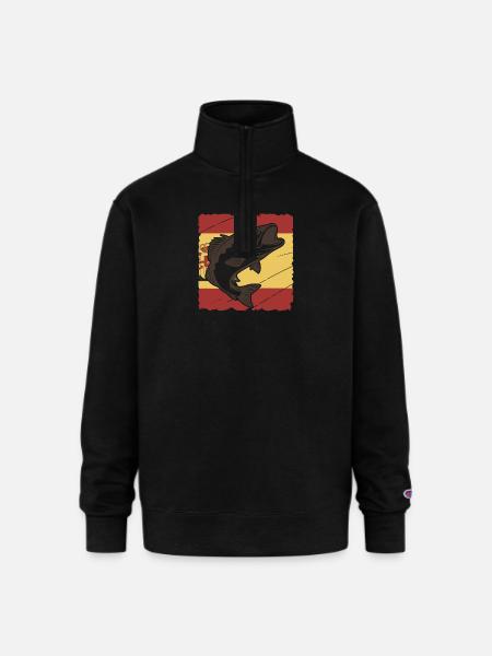 Bass of España - Champion Unisex 1/4 Zip Pullover Sweatshirt - black