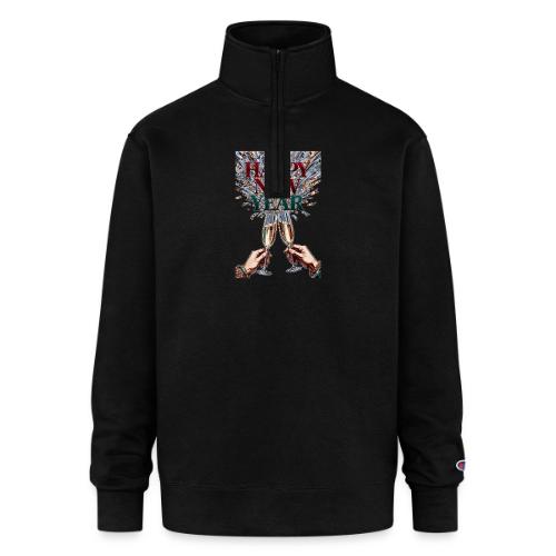 Toasting Hands T-Shirt Confetti Shower Premium - Champion Unisex 1/4 Zip Pullover Sweatshirt