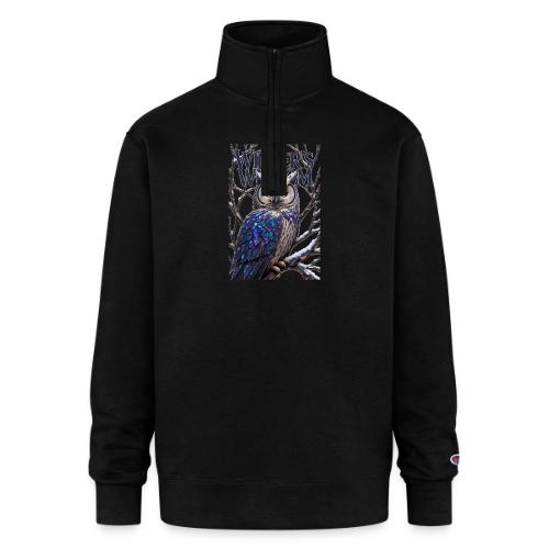 Crystalized Forest Owl T-Shirt - Champion Unisex 1/4 Zip Pullover Sweatshirt