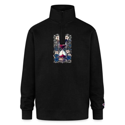 Our Moments Defy Time Hourglass Gifts T-Shirt - Champion Unisex 1/4 Zip Pullover Sweatshirt