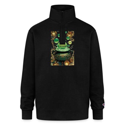 Emerald Excuses Cauldron Graphic Tee - Champion Unisex 1/4 Zip Pullover Sweatshirt